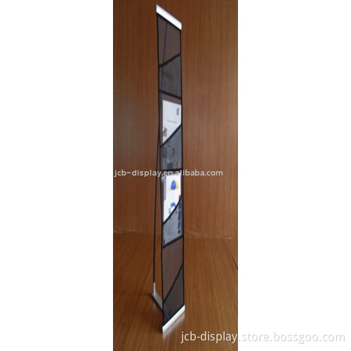 Aluminum Black Display rack Brochure Shelf